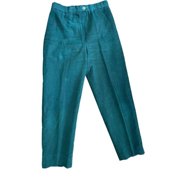 Vintage women’s 3 pc set blazer skirt pants emerald green corduroy Small - Picture 6 of 12